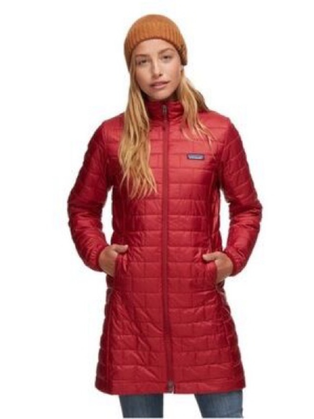 Patagonia Nano Puff Parka Puffer Coat Molten Lava Red Women's Size Large - Picture 10 of 10